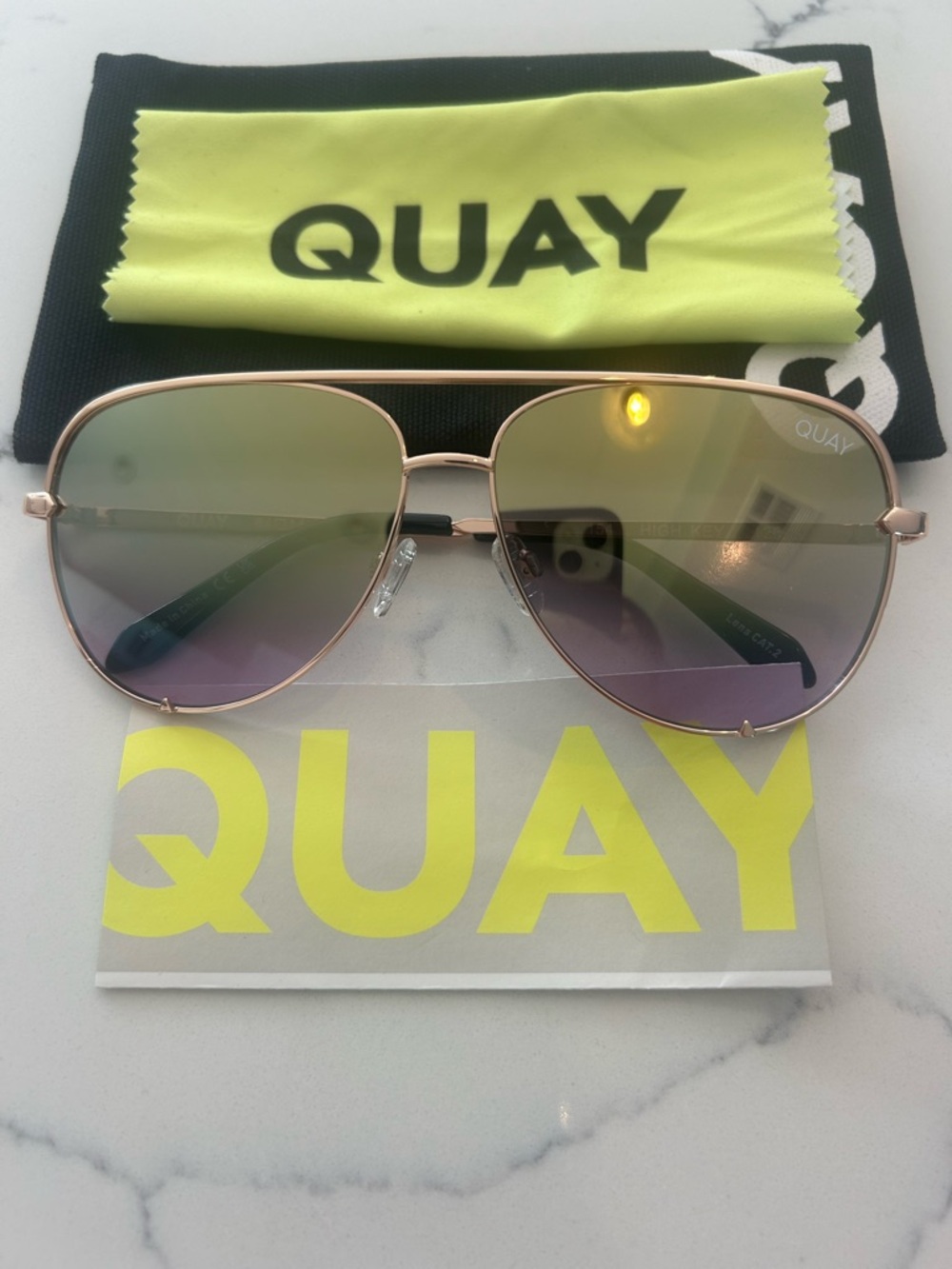 Quay BRAND NEW Australia Rose Gold Aviator Sunglasses!!!